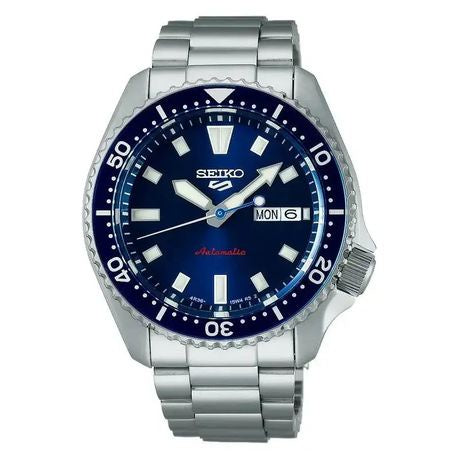 Seiko Men Silver-Blue Automatic Metal Sport SRPL83K1
