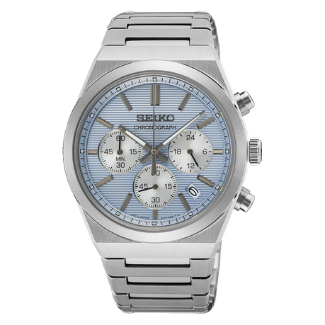Seiko Conceptual Chronograph Stainless Steel Watch - SSB459P1-Silver & Blue SSB459P1