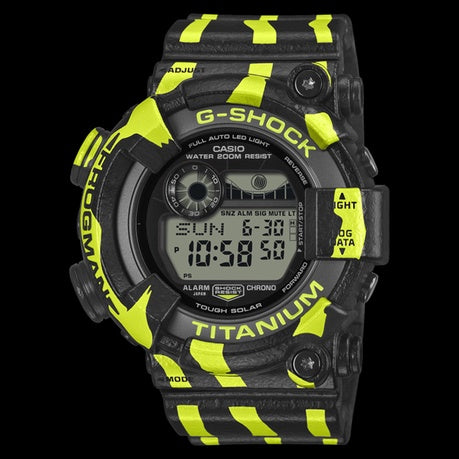 Casio G-Shock Frogman GW-8200TPF-1DR-200M-Diver-Titanium-Solar-Black/Yellow