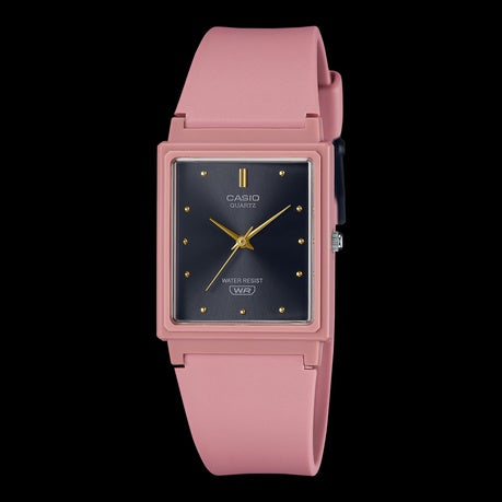 Casio MQ-38UC-4ADF -Matte Pink Analog & Black Watch -Slim Rectangular Resin