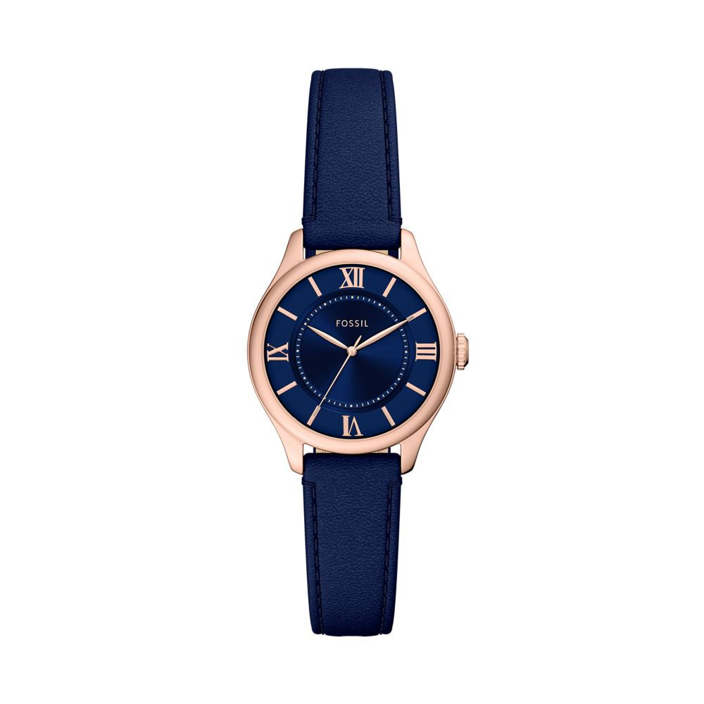 Fossil - Gilmore 3-Hand Leather Watch - Navy ES5424