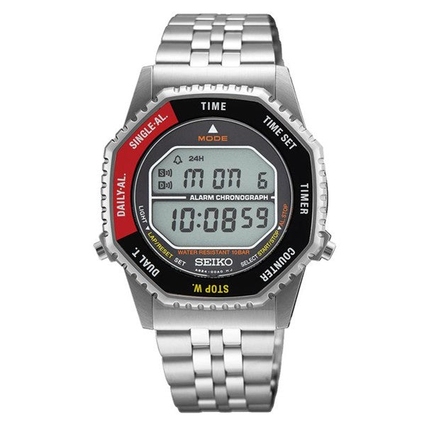 Seiko Retro Digital - Full Stainless Steel Alarm Chronograph - SMGG19P1