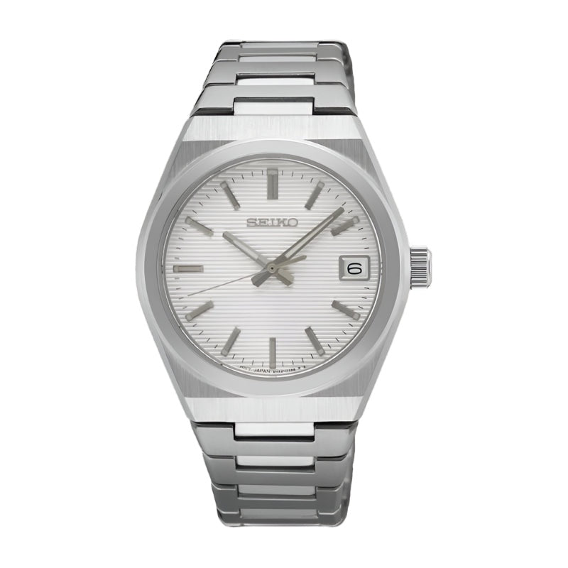 Seiko - Men Silver Stainless Steel Strap Watch - SUR573P1