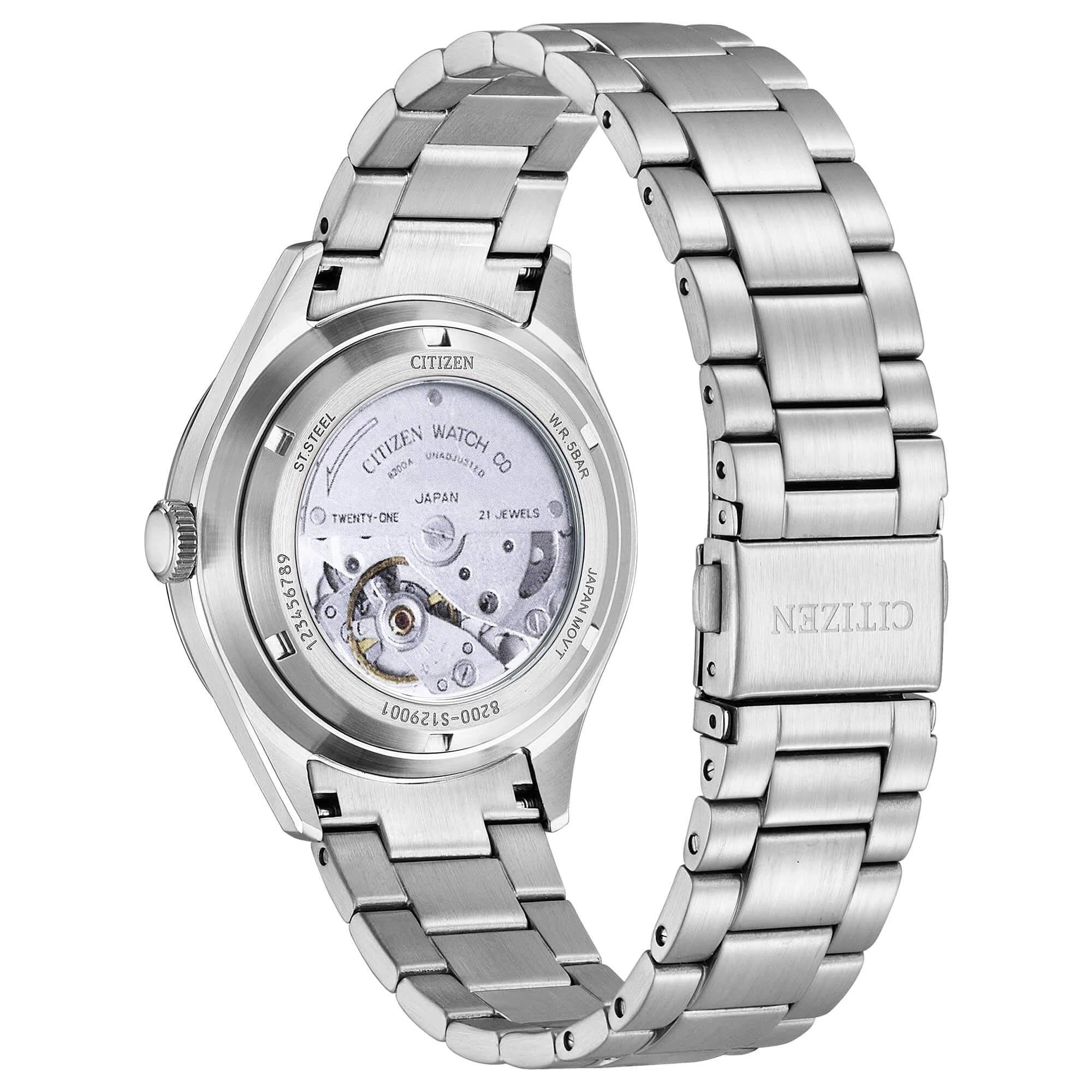 Citizen Mechanical Mens Silver Stainless steel Watch-NJ0160-87E