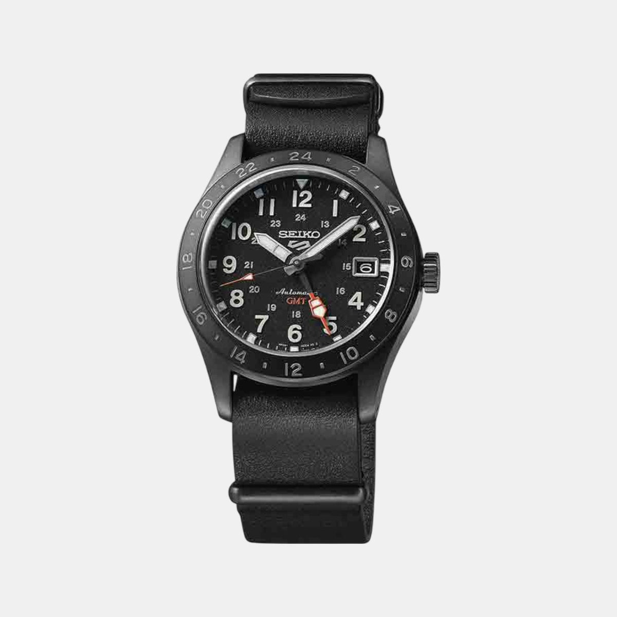 Seiko - Men Black Stainless Steel Strap Watch - SSK025K1