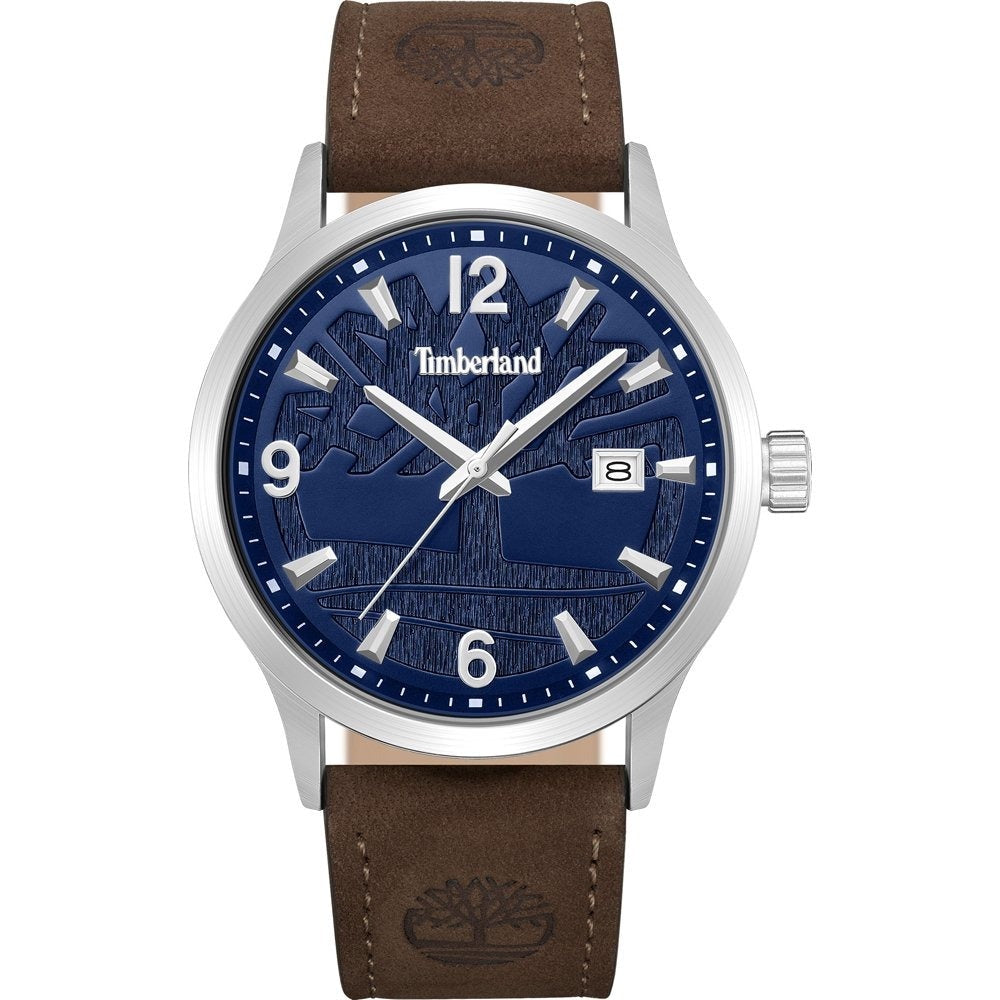 Timberland Trumbull Mens Brown Leather Watch-TDWGB0109002