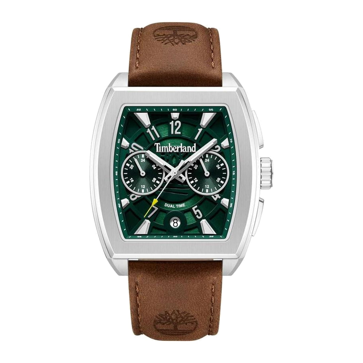 Timberland Morristown Mens Brown Leather Strap Watch-TDWGF0094102