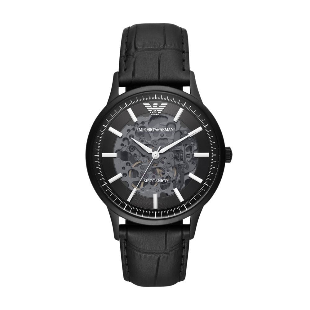 Armani leather outlet watch