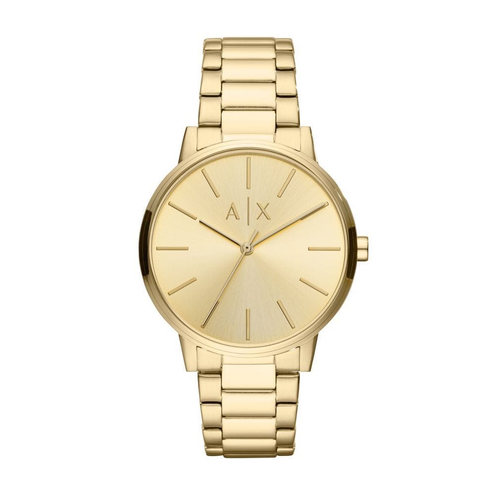 Armani exchange 2025 watch gold mens