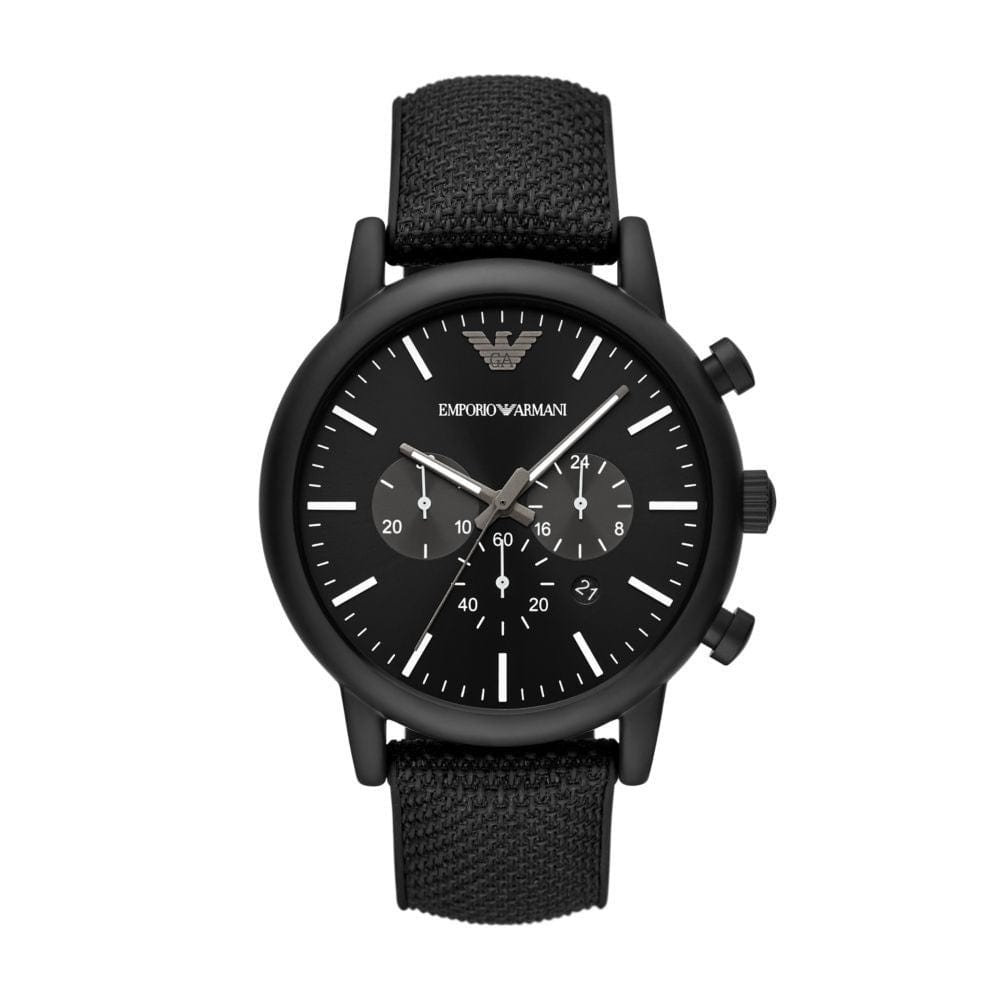 Armani Mens Black Nylon Watch AR11450 Broadwayjewellers .za