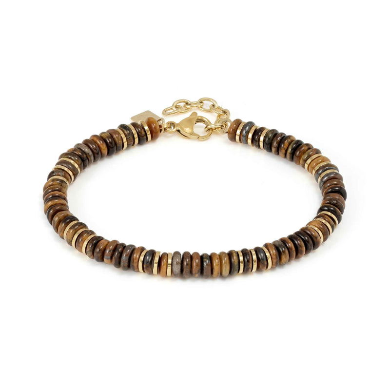 INSTINCT STYLE INFINITY EDITION BRACELET 027937/041 GOLD TIGER EYE