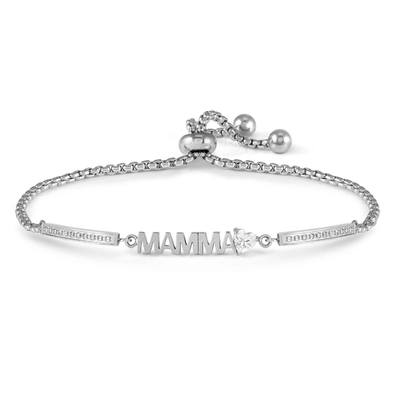 MILLELUCI FAMILY BRACELET WITH CZ 028025/003 SILVER MAMMA WITH CZ