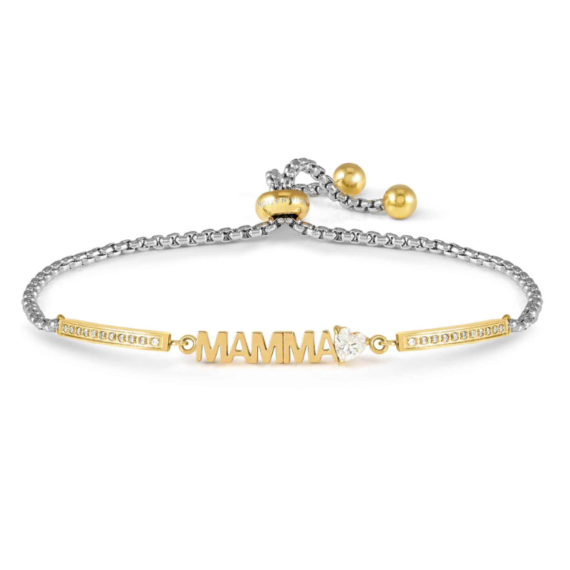 MILLELUCI FAMILY BRACELET WITH CZ 028027/003 GOLD MAMMA WITH CZ