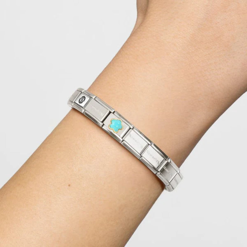 Nomination Composable Classic Link Charm Turquoise Flower