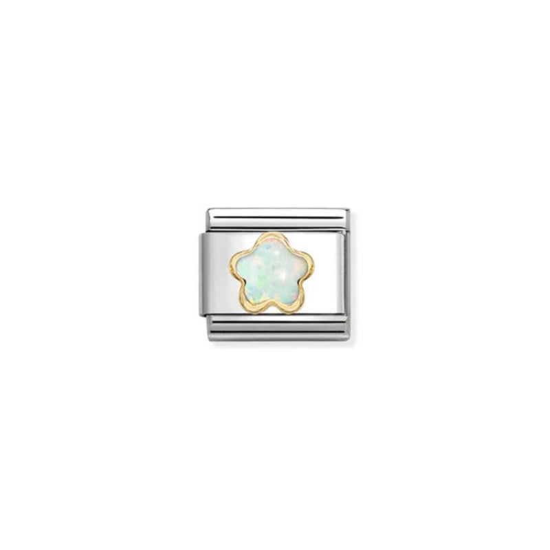 Nomination Composable Classic Link Charm White Opal Flower