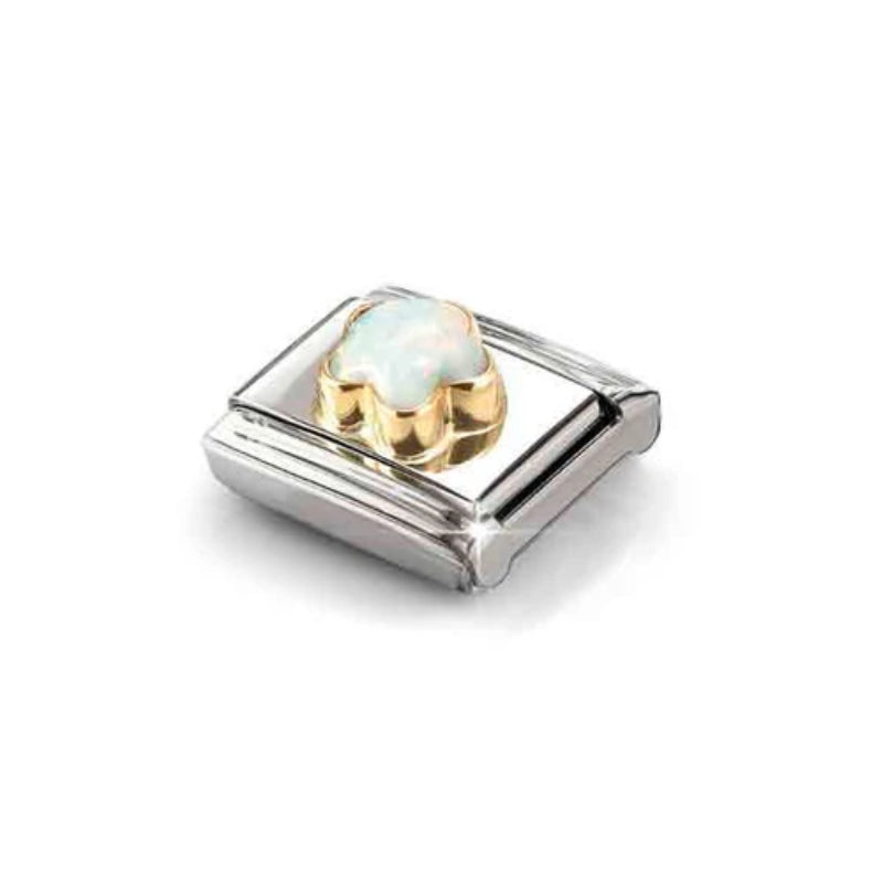 Nomination Composable Classic Link Charm White Opal Flower
