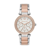 Michael Kors Outlet Parker Womens Silver Stainless Steel Watch - MK6301