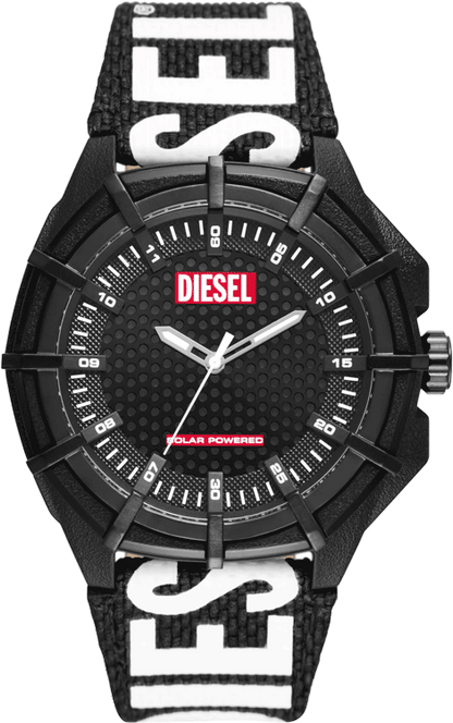 Diesel Framed Mens Black Nylon Watch-DZ4654