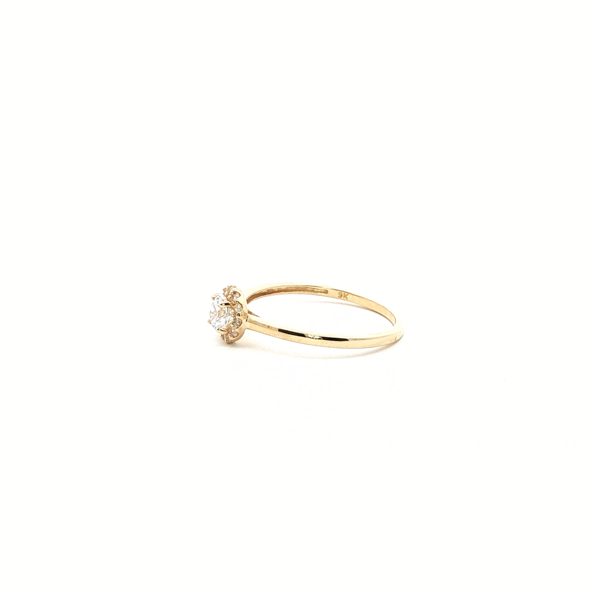 Broadway Jewellers - 9ct White Gold Cubic Zirconia  Halo Ring