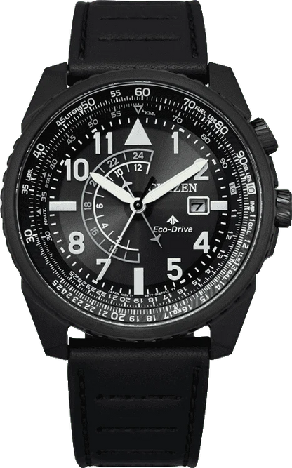 Citizen Promaster Sky Mens Black Leather Watch