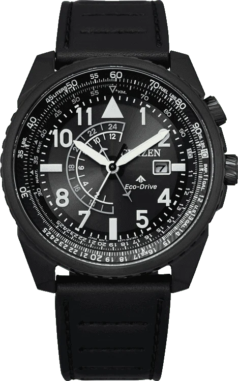 Citizen Promaster Sky Mens Black Leather Watch