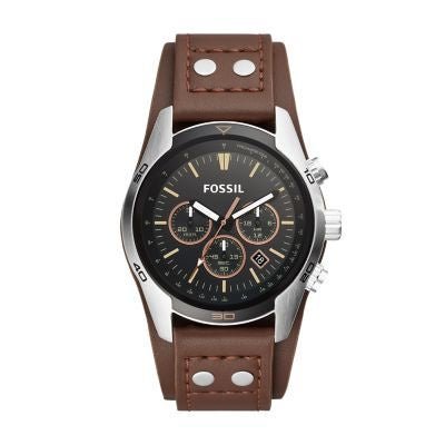 Fossil Coachman Brown Leather Men Watch-CH2891