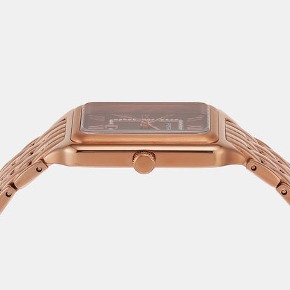 Fossil Raquel Womens Rose Gold Stainless Steel Watch-ES5323