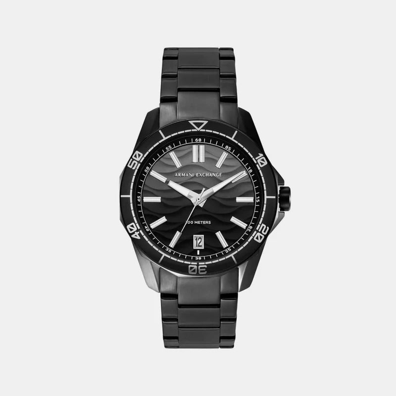 Armani Exchange Men's Three-Hand Date, Black Stainless Steel Watch - AX1952