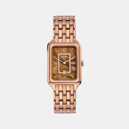 Fossil Raquel Womens Rose Gold Stainless Steel Watch-ES5323
