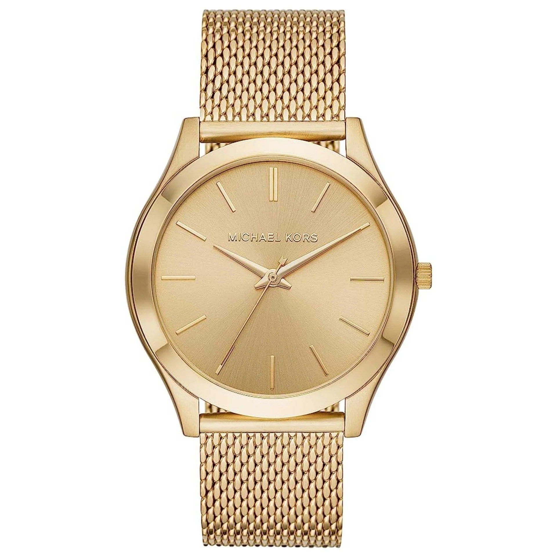 Michael Kors Slim Runway Gold Mens Stainless Steel Watch-MK8625