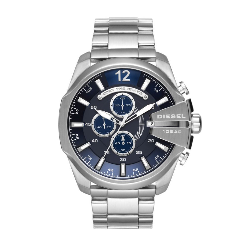 Diesel Mega Chief Mens Silver Stainless Steel Watch - DZ4417