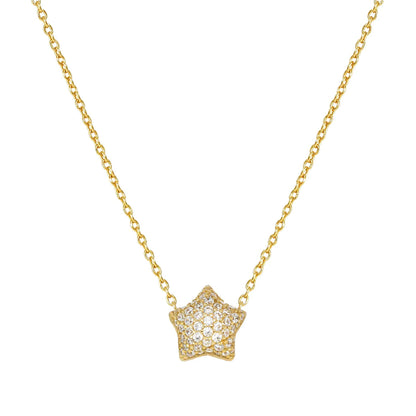 LIFEPOETRY NECKLACE 242704/009 GOLD & WHITE CZ STAR