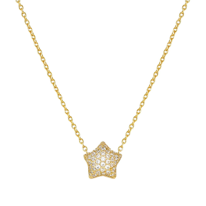 LIFEPOETRY NECKLACE 242704/009 GOLD & WHITE CZ STAR