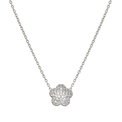 LIFEPOETRY NECKLACE 242704/010 STERLING SILVER & WHITE CZ FLOWER