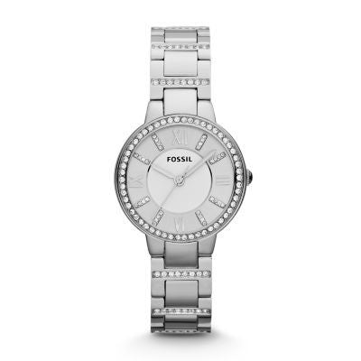 Fossil Virginia Silver Stainless Steel Women Watch-ES3282