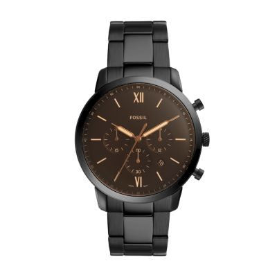 Fossil Neutra Chrono Black Stainless Steel Men Watch-FS5525