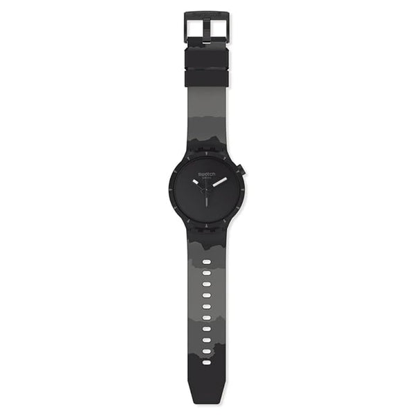 Swatch-Big Bold Bioceramic Basalt Black Unisex Rubber Watch-SB03B110