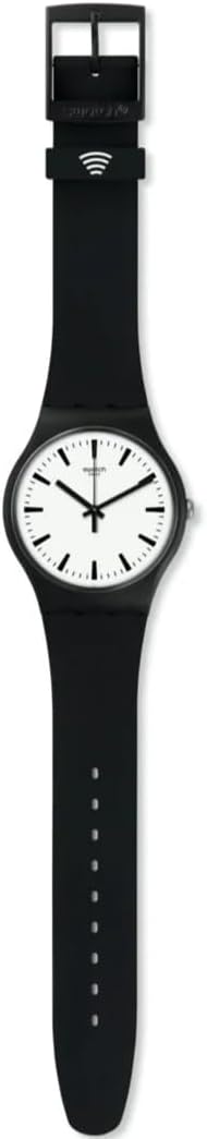 Swatch-Blackbackpay! Black Unisex Rubber Watch-SVIB105-5300