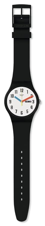 Swatch-Elementry Black Unisex Rubber Watch-SO29B705