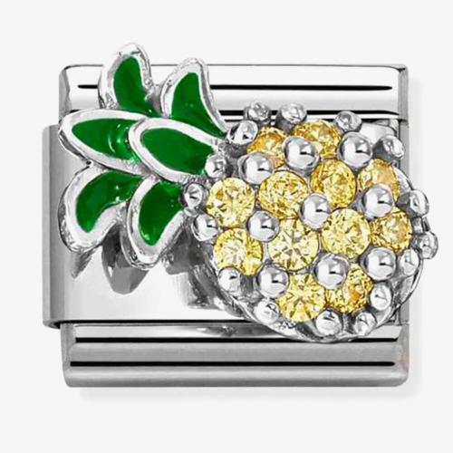 Classic Yellow Cubic Zirconia Pineapple Charm