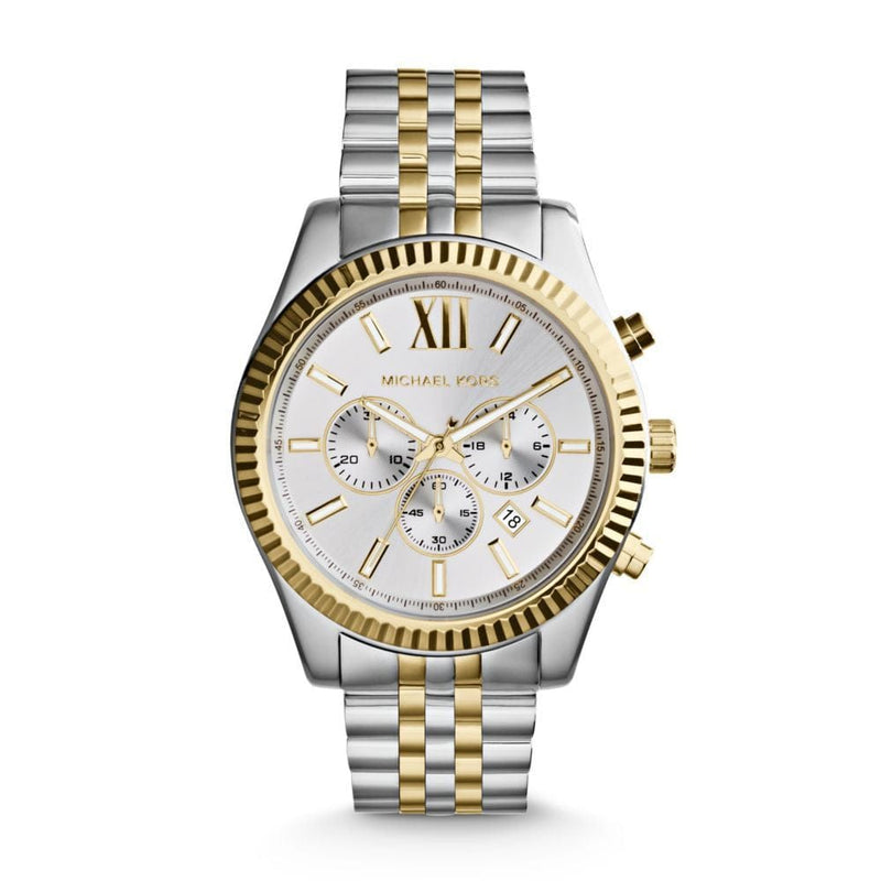 Michael Kors Lexington Mens Silver Stainless Steel Watch - MK8344