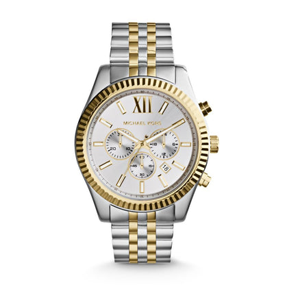 Michael Kors Lexington Mens Silver Stainless Steel Watch - MK8344