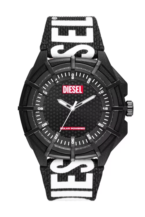 Diesel Framed Mens Black Nylon Watch-DZ4654