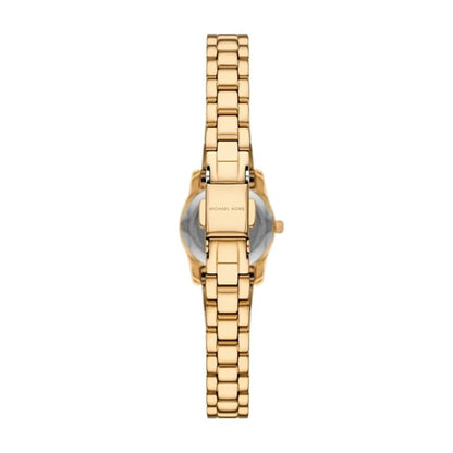 Michael Kors Lexington Womens Gold Stainless Steel Strap Watch-MK4862