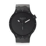 Swatch-Big Bold Bioceramic Basalt Black Unisex Rubber Watch-SB03B110