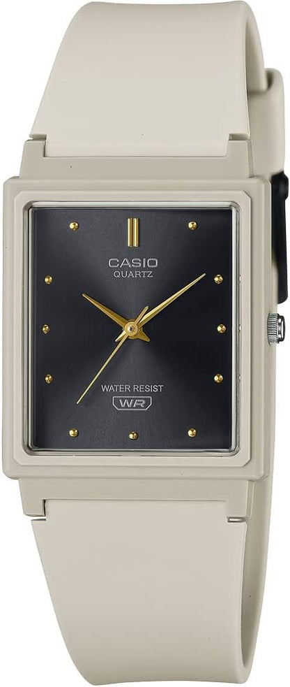 Casio MQ-38UC-8ADF- Matte Slate Grey Analog Watch -Slim Rectangular Resin