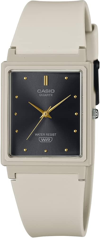 Casio MQ-38UC-8ADF- Matte Slate Grey Analog Watch -Slim Rectangular Resin