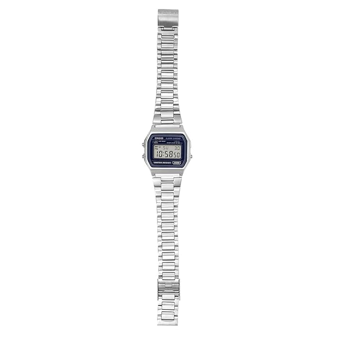 Casio A158WEA-2DF Retro Digital Watch - Blue Gradient Dial -Stainless Steel
