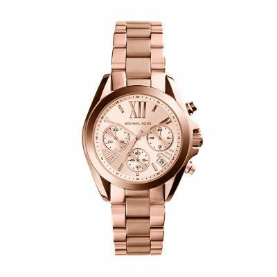 Michael Kors Mini Bradshaw Rose Gold Stainless Steel Women Watch-MK5799