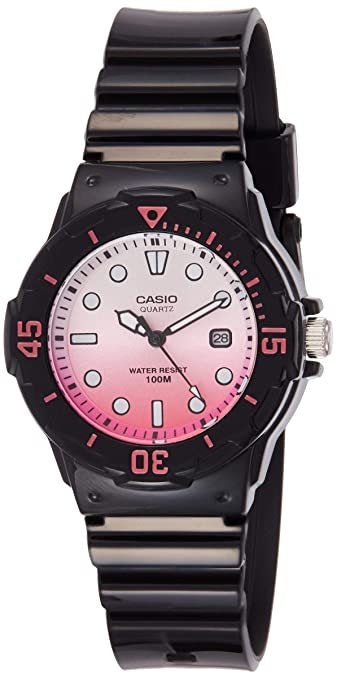 Casio Analog LRW-200H-4EVDR Black Resin Watch for Women